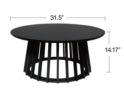 Round Coffee Table Set of 2, Grille Molding, Suitable for Bedroom, Living Room, Balcony