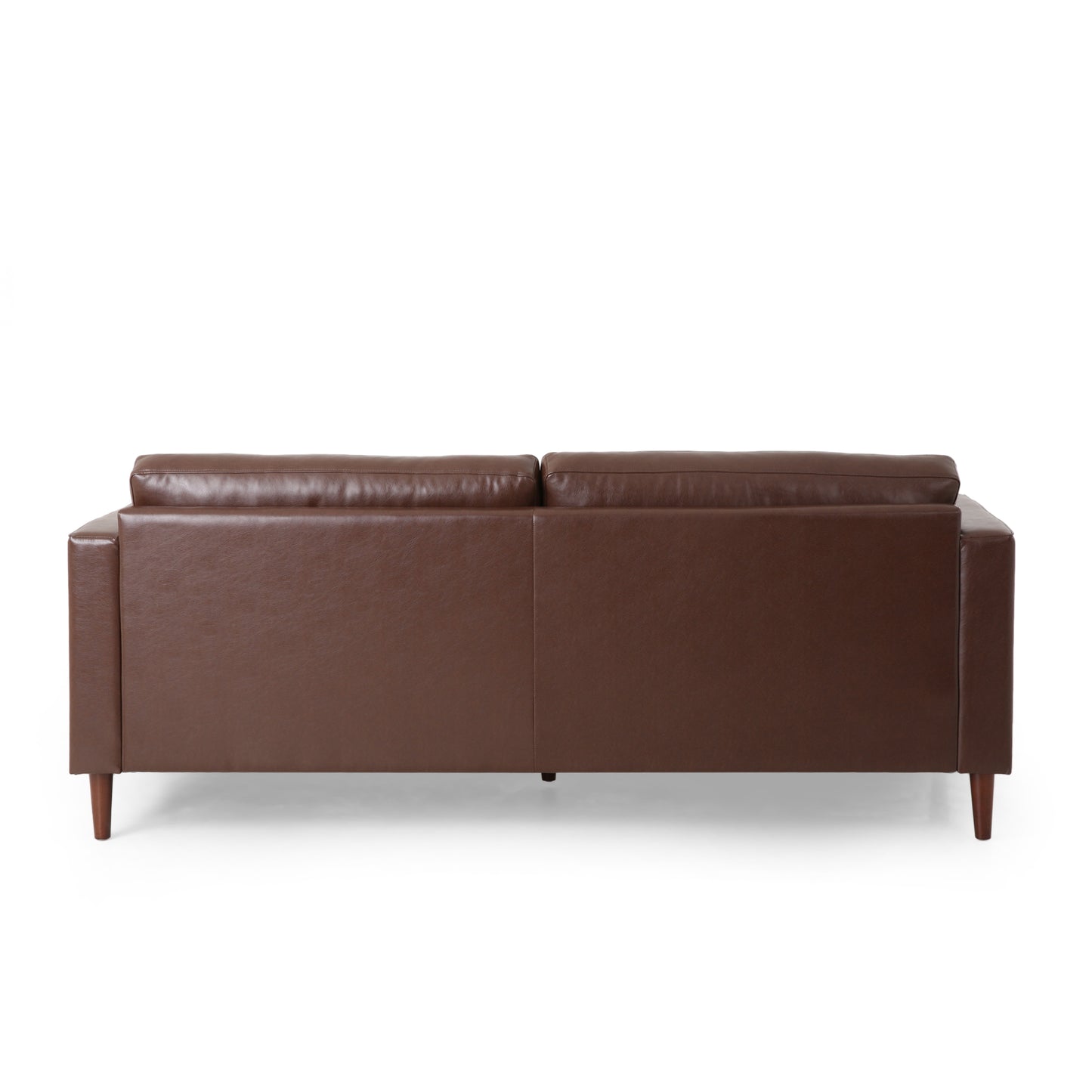 Mirod Comfy 3-seat Sofa with Wooden Legs, PU,  for Living Room and Study