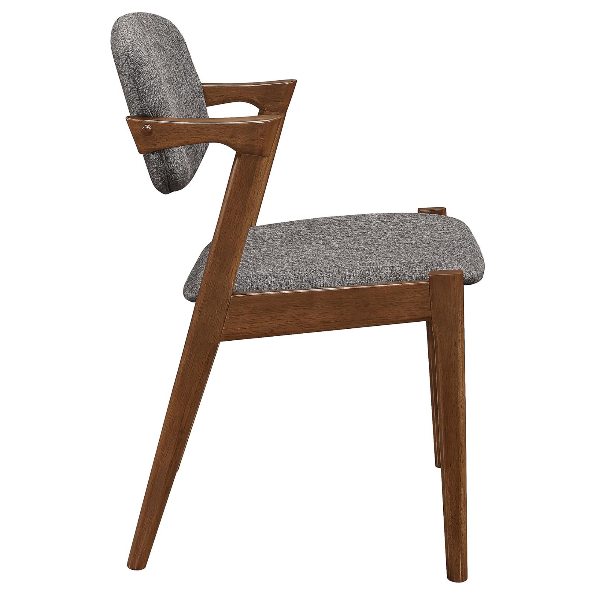 Dark Walnut and Grey Dining Chair (Set of 2)