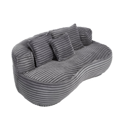 COOLMORE Bean Bag sofa Lazy Sofa Durable Comfort Lounger High Back Bean Bag Chair Couch for Adults and Kids, Indoor & Outdoor, Accent Floor Soft Lounge Chair (Dark Gray)