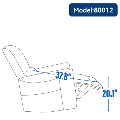 Yellow Brown Leatheraire Swivel and Rocker Power Recliner Chair, Heavy Duty Motion Mechanism with USB and Type-C Ports