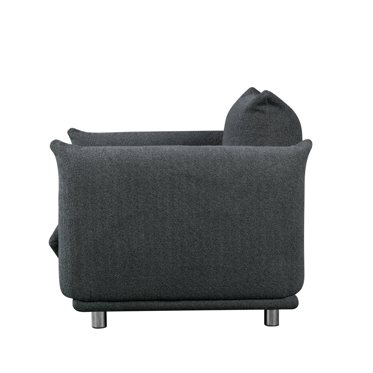 Sherpa Accent Chair Single Sofa 42"W Accent Chair for Bedroom Living room Apartment, Black