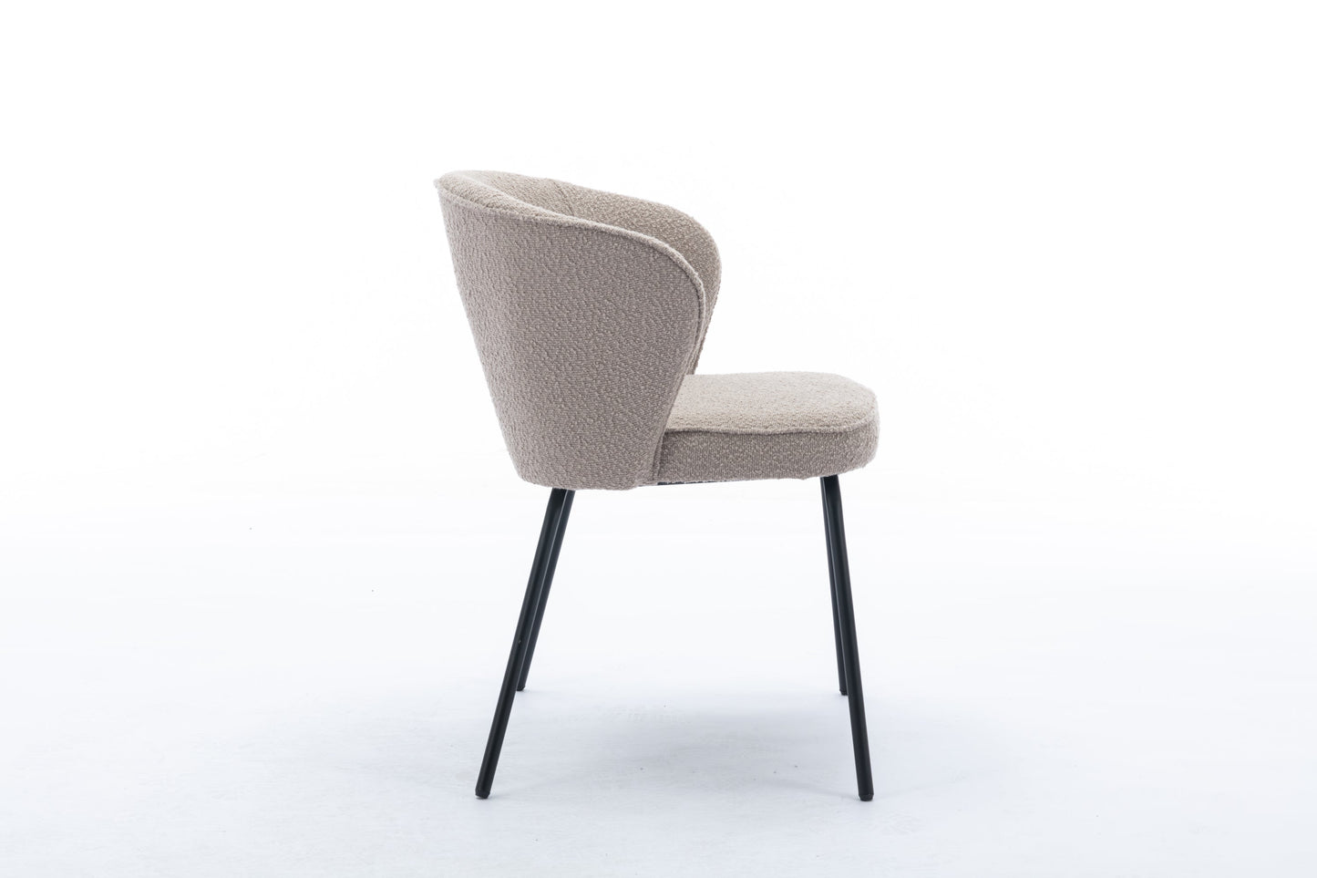 Retro Minimalist Modern Boucle Fabric Dining Chairs