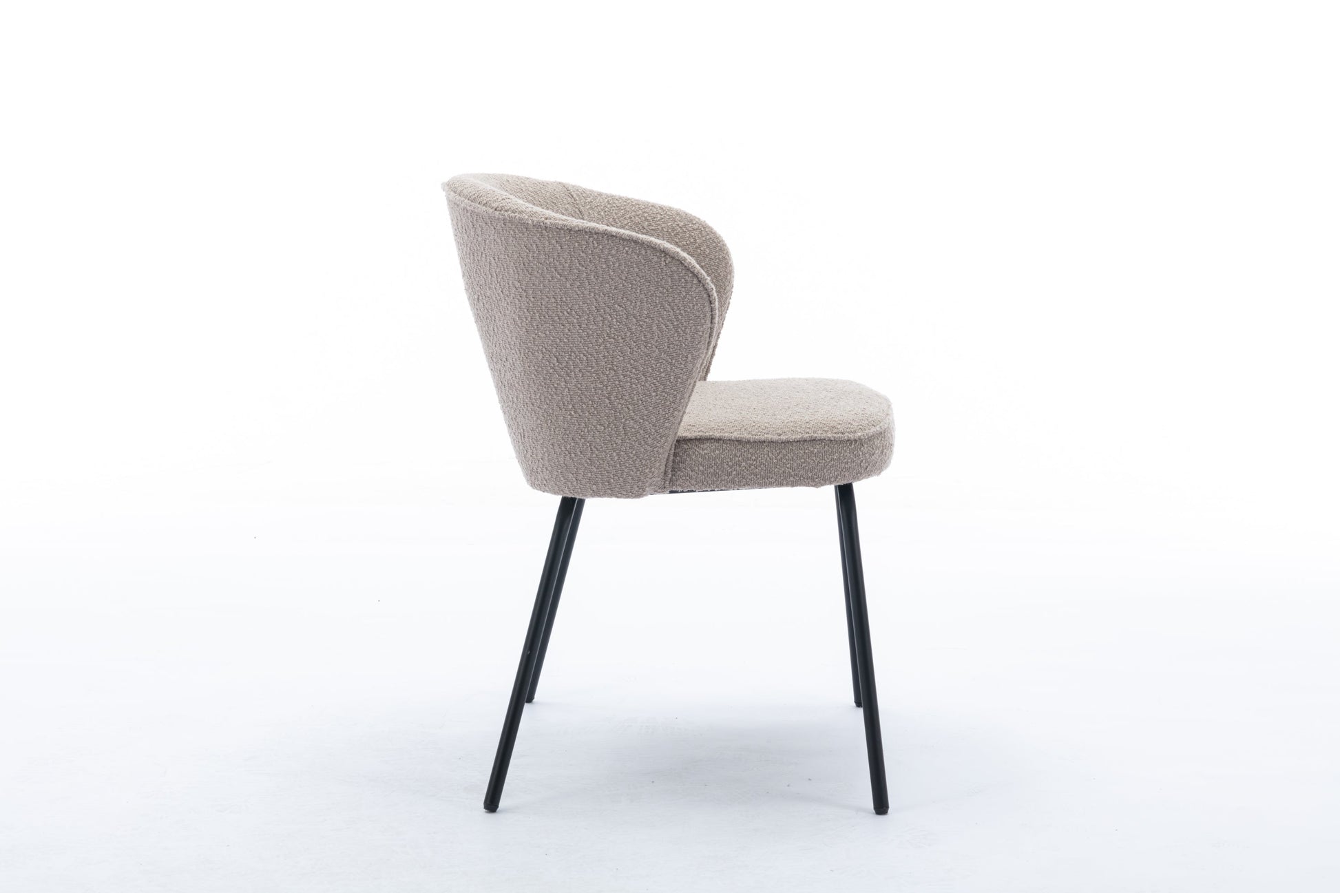 Retro Minimalist Modern Boucle Fabric Dining Chairs