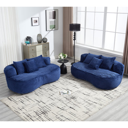 COOLMORE Bean Bag sofa Lazy Sofa Durable Comfort Lounger High Back Bean Bag Chair Couch for Adults and Kids, Indoor & Outdoor, Accent Floor Soft Lounge Chair (Navy)