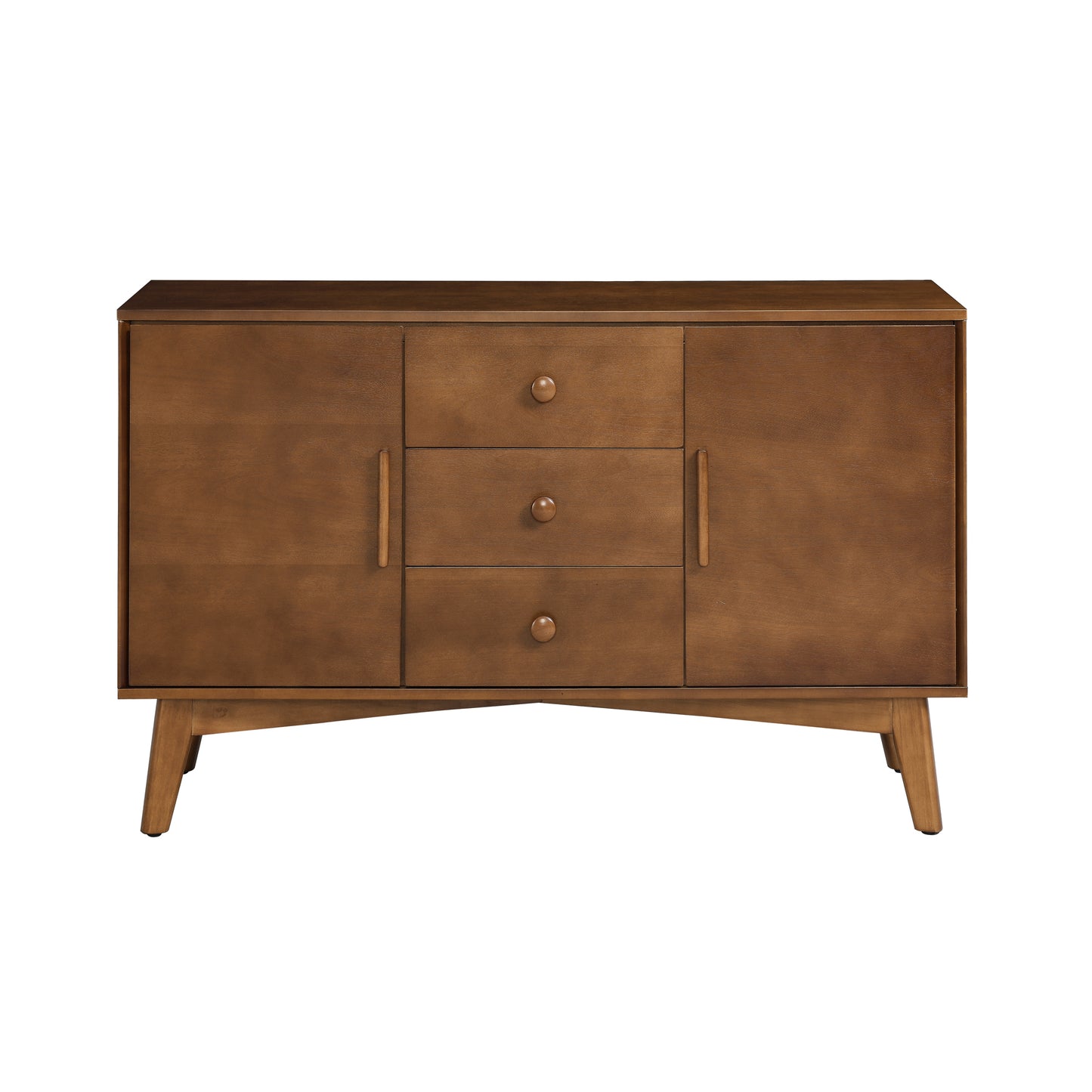 47.3" Mid Century Modern Sideboard Buffet Cabinet with Storage, Storage Cabinet with 2 Doors and 3 Drawers for Kitchen Dining Living Room Bedroom, Accent Console Table, Walnut