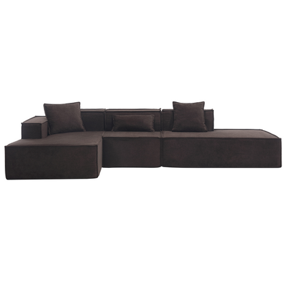 Modular Cloud Sofa Sectional, Free Combination, L-shaped