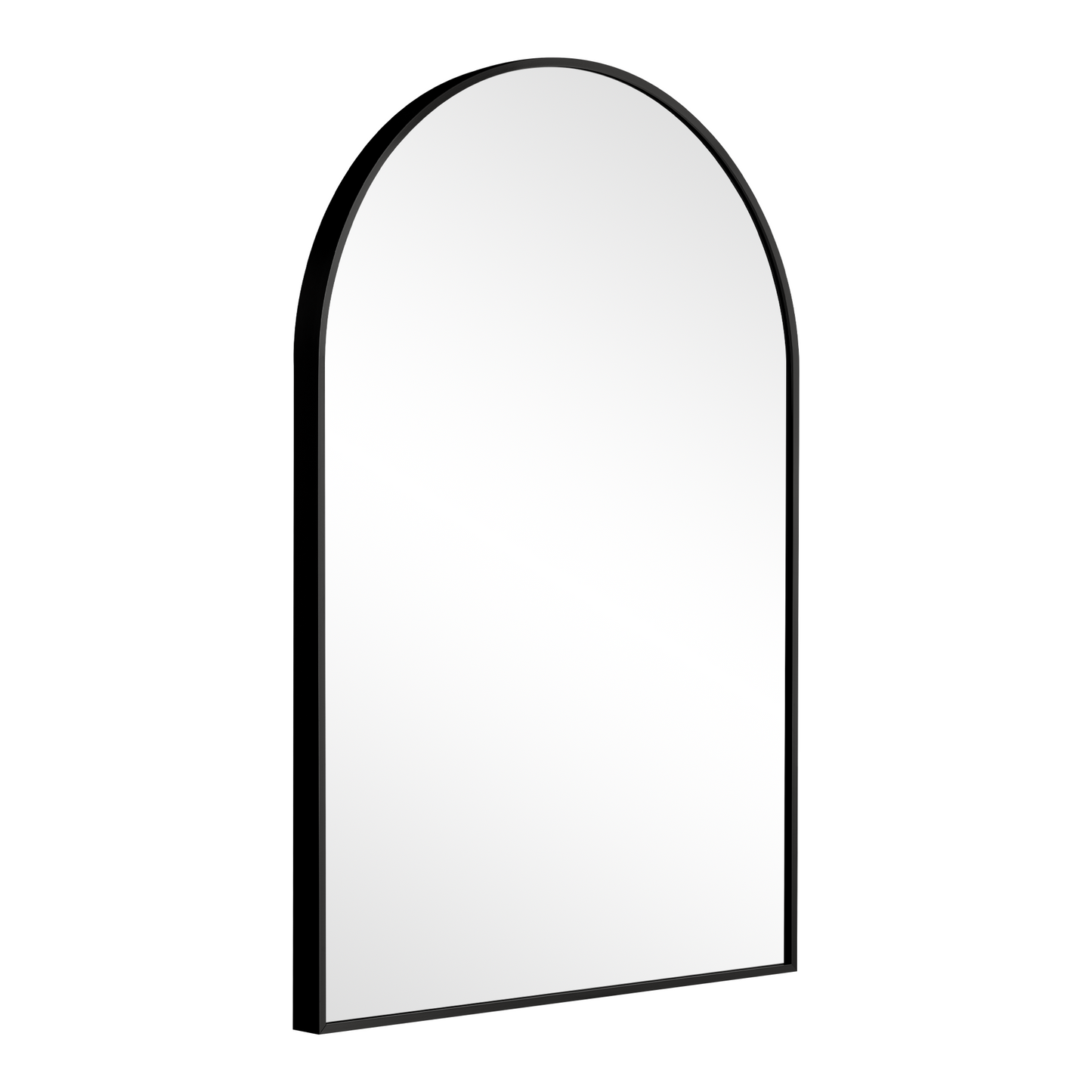 36"x24" Morden Arched Alloy Aluminium Framed Black Wall-Mounted Vanity Mirror Bathroom Vanity Mirror for Bedroom Entryway, Living/Dressing Room