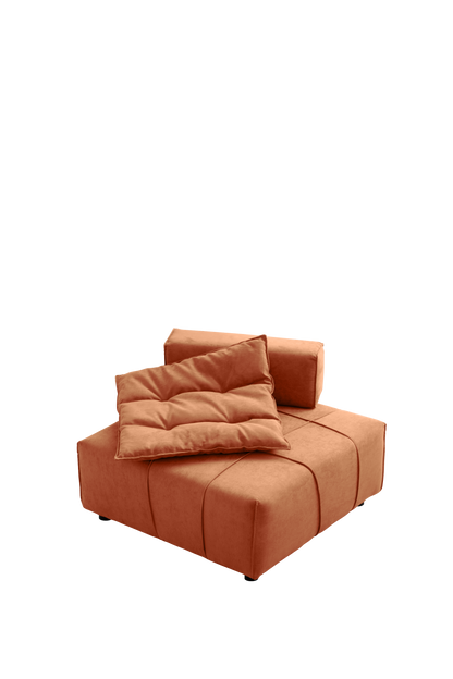 [VIDEO provided]Modular Sectional single sofa,Armless Chair with Removable Back Cushion -33.1"for living room