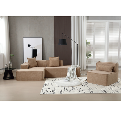 Modular Cloud Sofa Sectional, Free Combination, L-shaped