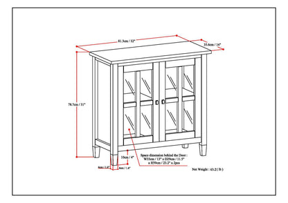 Warm Shaker - Low Storage Cabinet - Light Golden Brown