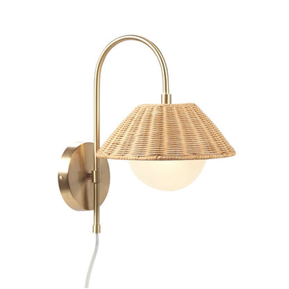 Rattan Weave Wall Sconce