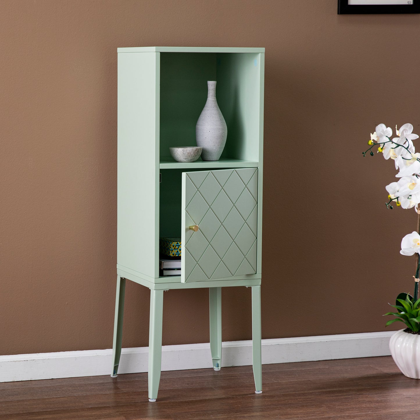 Herzo Tall Storage Cabinet - Mint