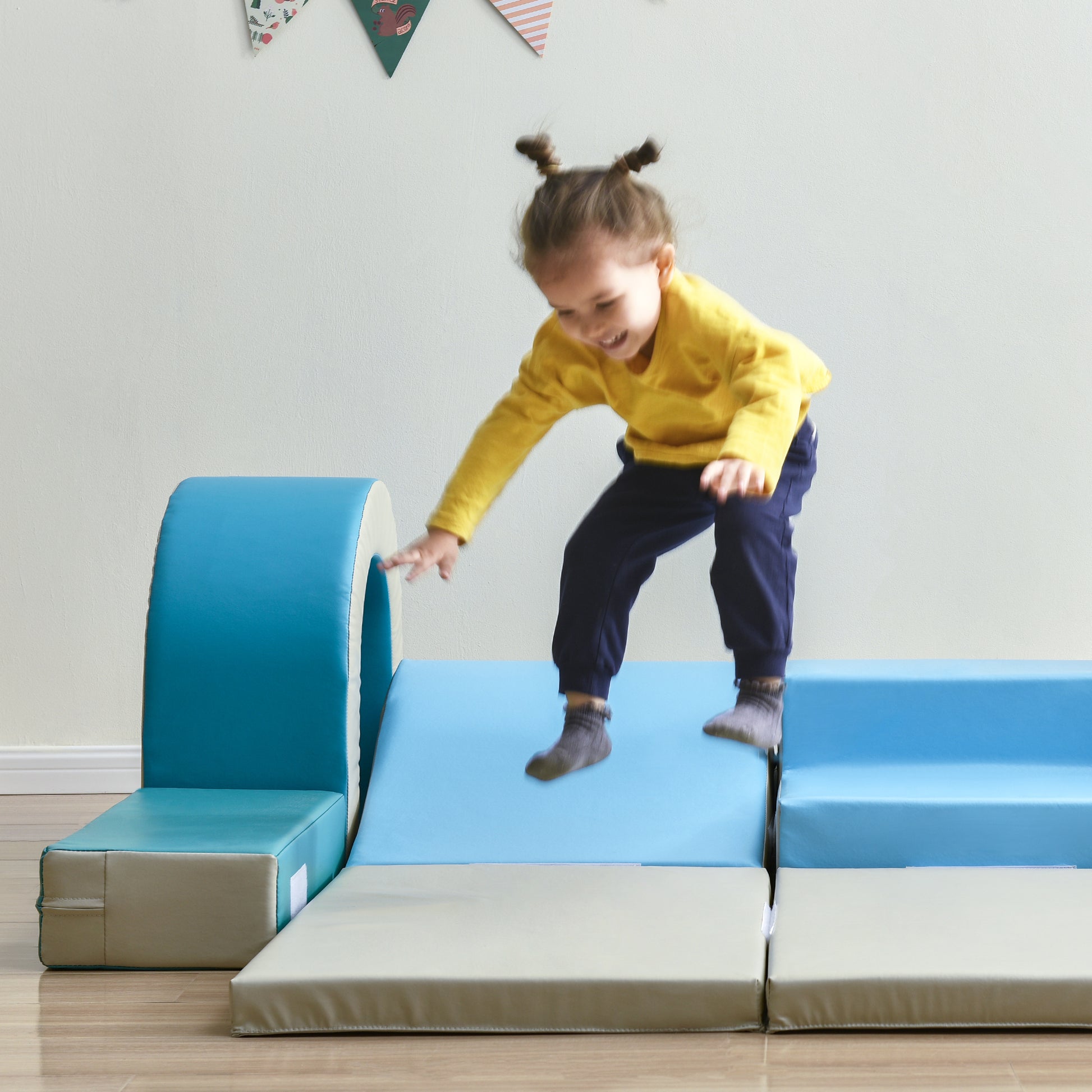 Soft Climb and Crawl Foam Playset 10 in 1, Safe Soft Foam Nugget Block for Infants, Preschools, Toddlers, Kids Crawling and Climbing Indoor Active Play Structure