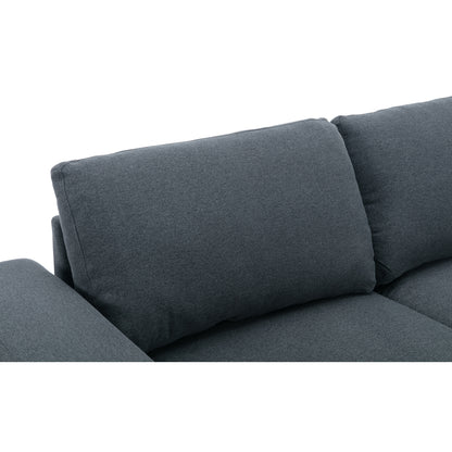 Large Sofa, 74.8 Inch Linen Fabric Loveseat Couch Mid-Century Modern Upholstered Accent Couches for Living Room, Apartment, Bedroom,Dark Grey