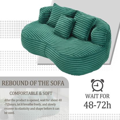 COOLMORE Bean Bag sofa Lazy Sofa Durable Comfort Lounger High Back Bean Bag Chair Couch for Adults and Kids, Indoor & Outdoor, Accent Floor Soft Lounge Chair (Emerald)