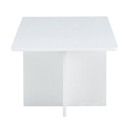 A modern and practical white coffee table. The coffee table is made of medium density fiberboard material, Suitable for living room, bedroom, and study. CT-2O