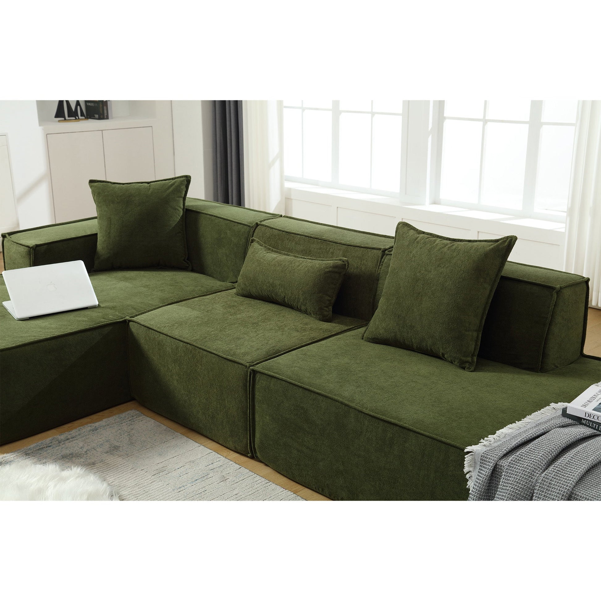 Modular Cloud Sofa Sectional, Free Combination, L-shaped