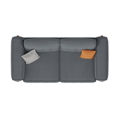 Loveseat Sofa with Deep Seat, Modern Chenille Love Seat Couch for Living Room Upholstered 2-Seater Small Couch for Bedroom, Apartment