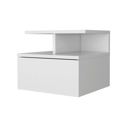 Mason White 1-Drawer Floating Nightstand