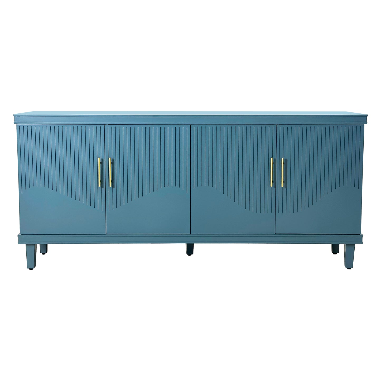 70.07''Large Size 4-Door Cabinet, Same as Living Room, Kitchen, Bedroom, Hallway ,Olive Green,Navy Blue,Peacock Blue