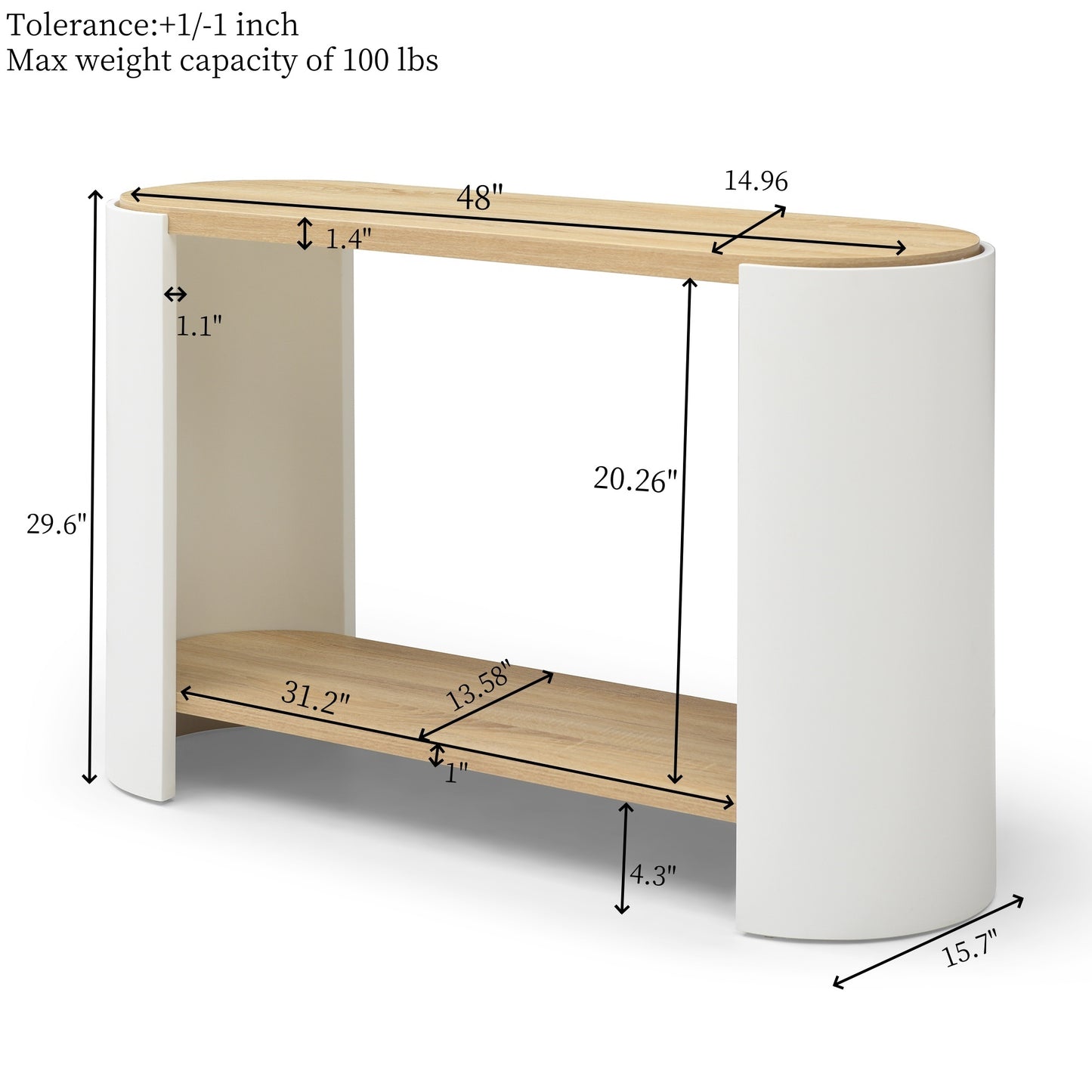 3 Table Set Round Coffee Table ,31" Coffee Table for Living Room,2-Tier Rustic Wood Desktop with Storage Shelf Modern Design Home Furniture(Natural color and white)