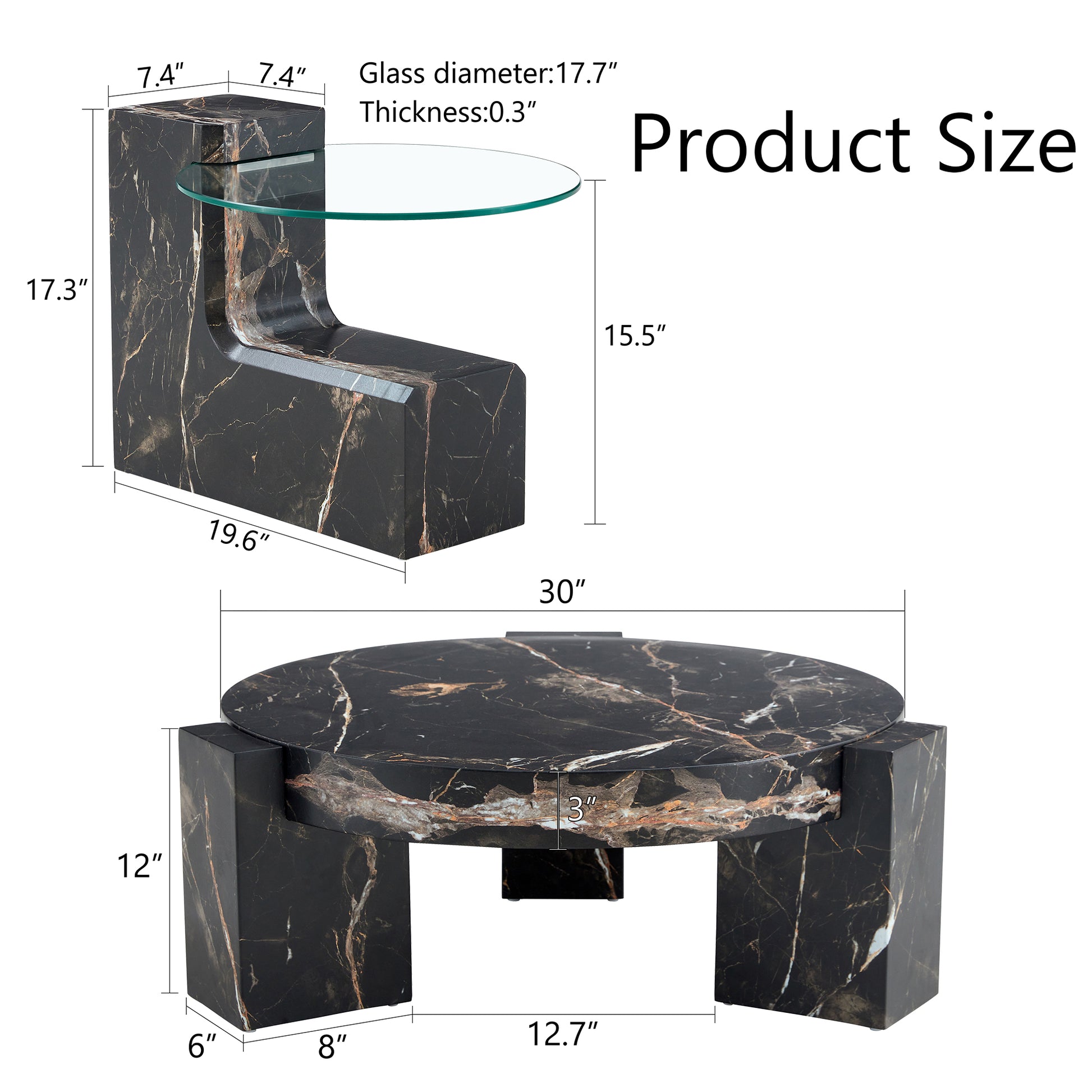 The detachable double-decker coffee table, the stylish design is more precious, and the detachable design can make the use of space more flexible and suitable for various scenes.