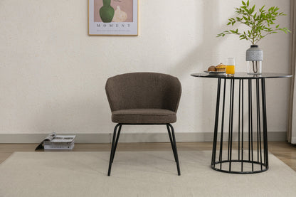 Retro Minimalist Modern Boucle Fabric Dining Chairs