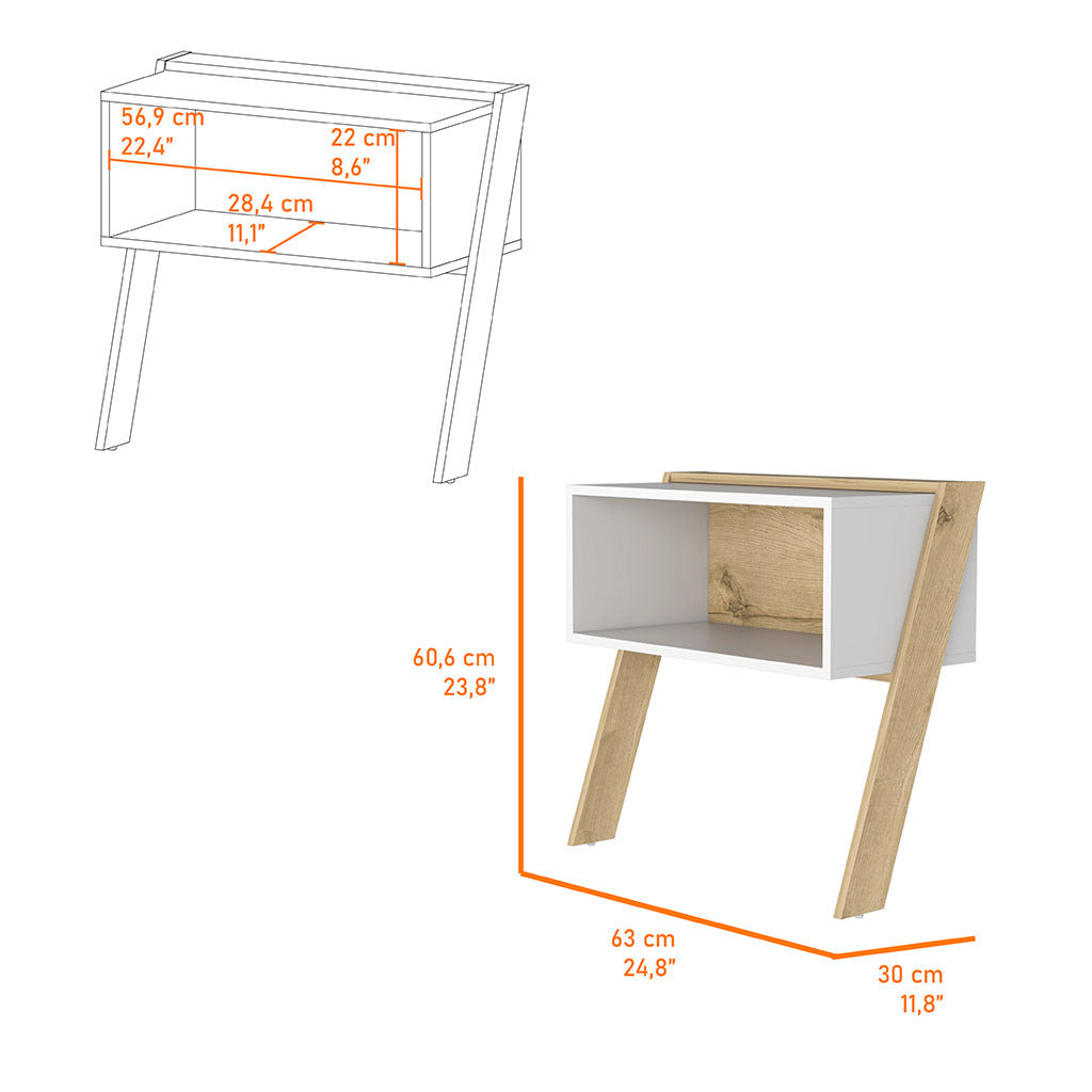 Denver Nightstand, One Open Shelf, Superior Top