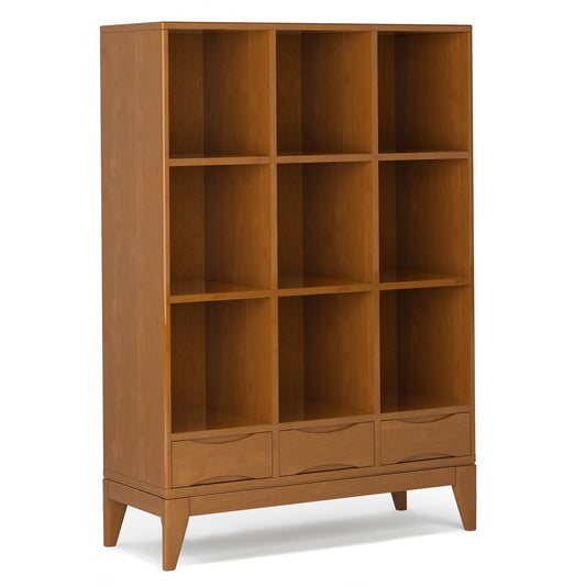 Harper - Cube Storage with Drawers - Teak Brown