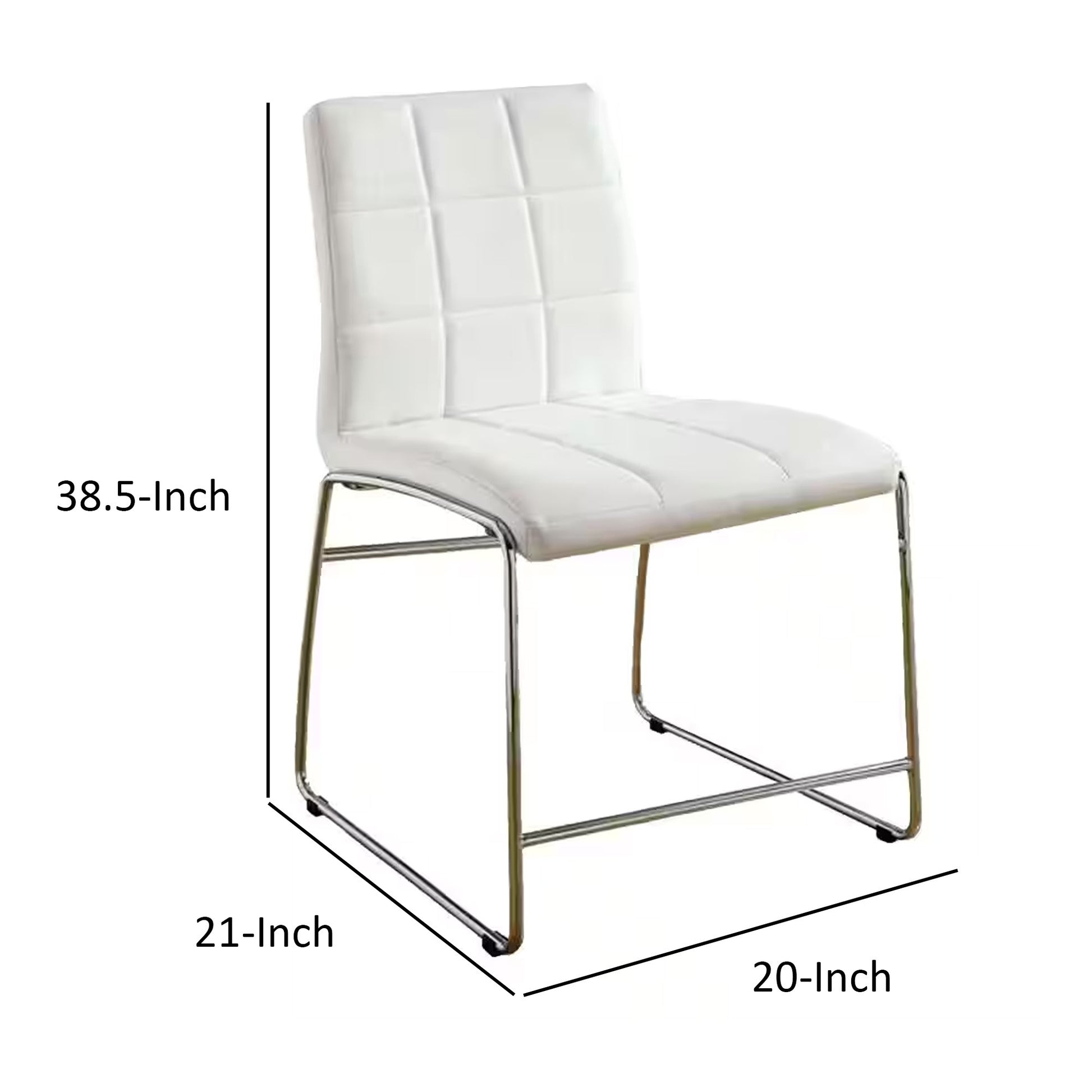 Kona II Contemporary Counter Height Chair, White Finish, Set of 2