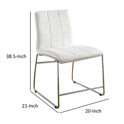 Kona II Contemporary Counter Height Chair, White Finish, Set of 2