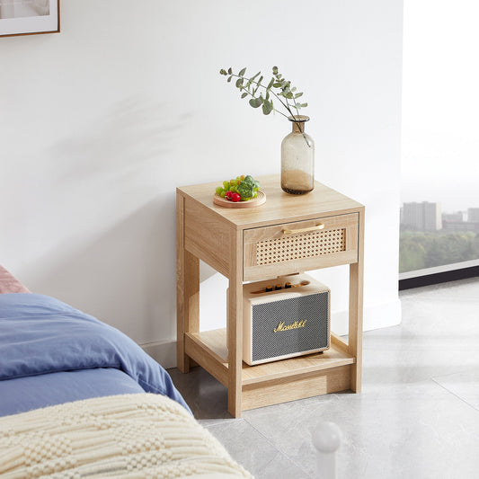 Modern Rattan Side Table