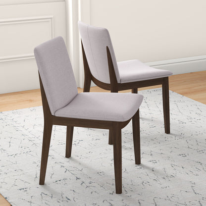 Laura Mid-Century Modern Solid Wood Dining Chair (Set of 2)