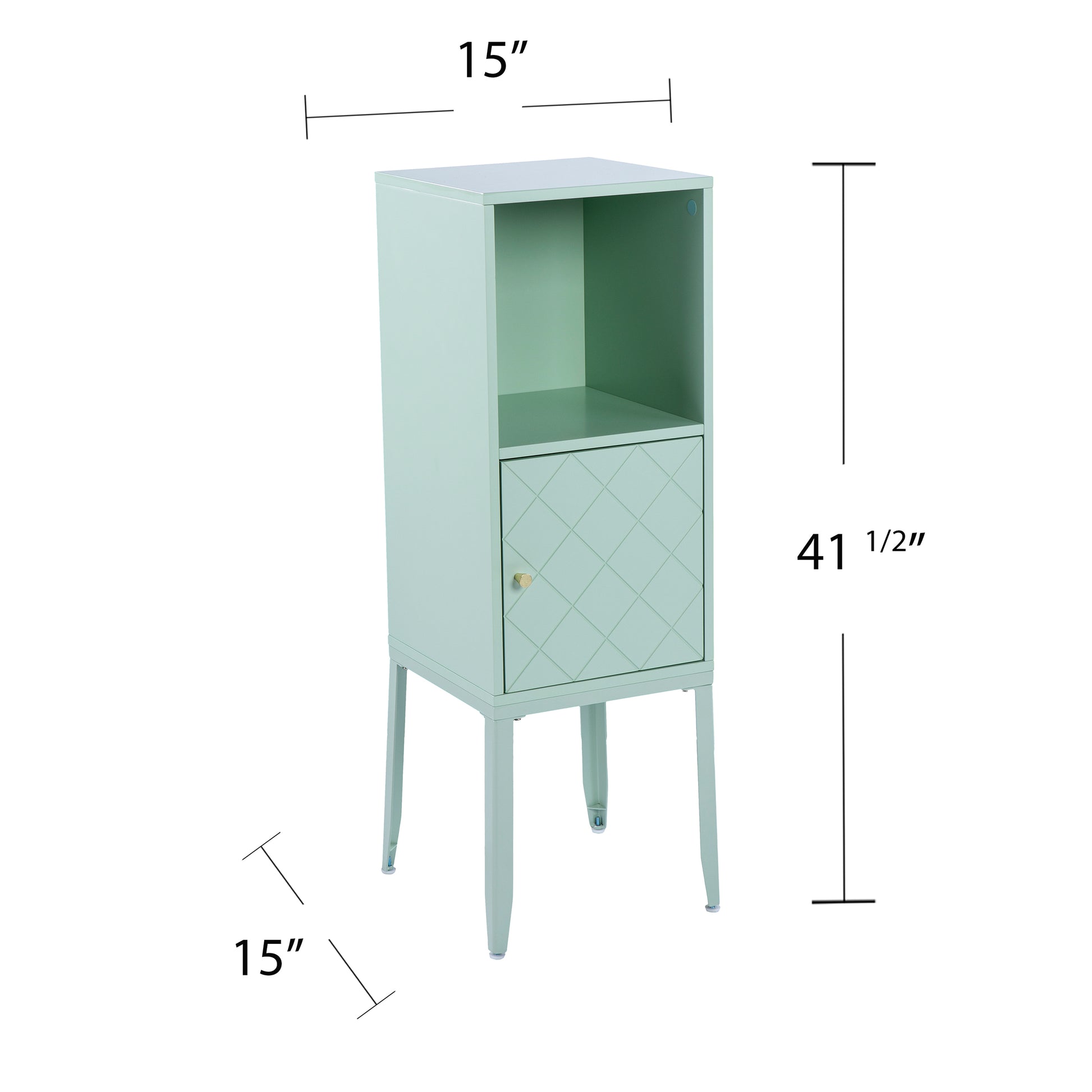 Herzo Tall Storage Cabinet - Mint