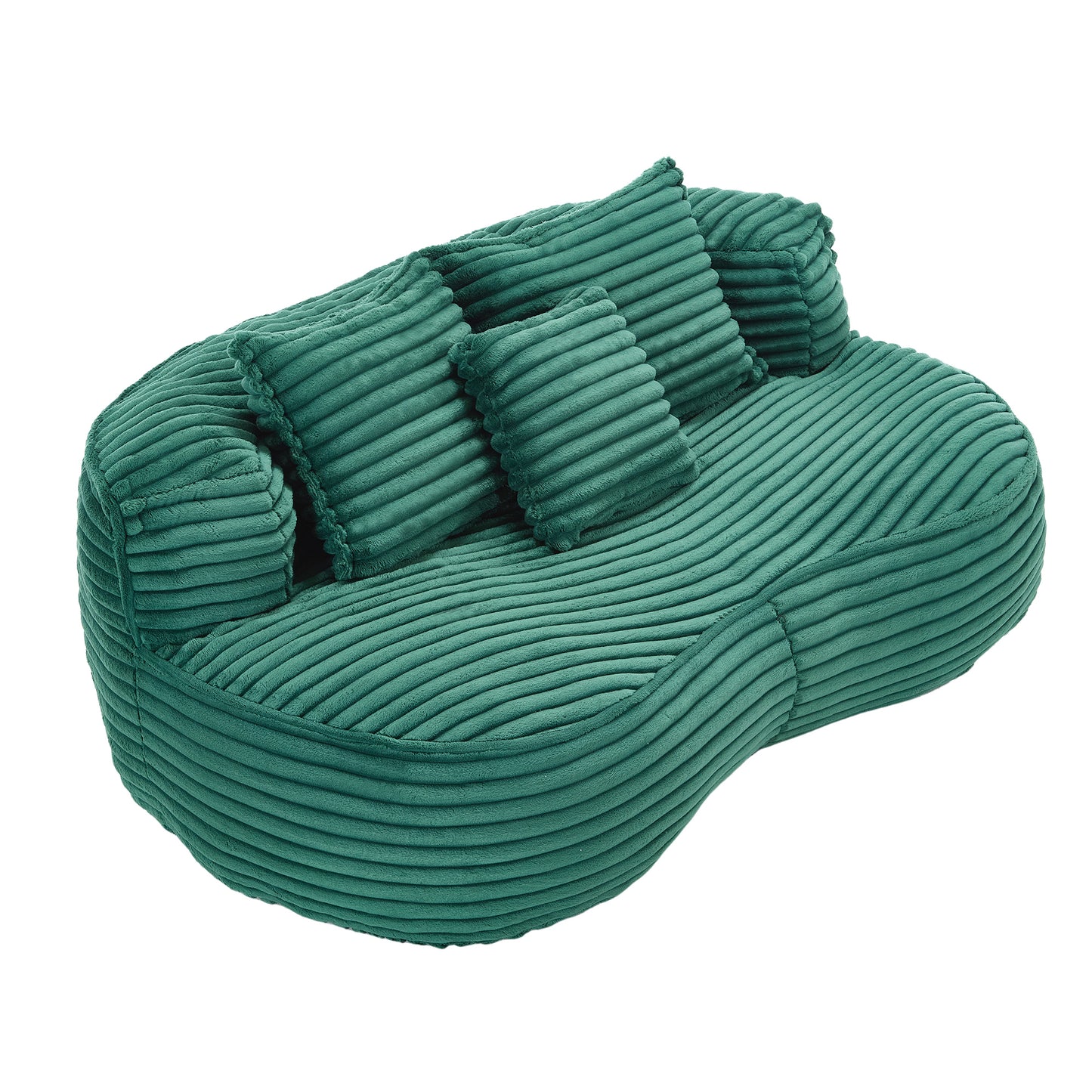 COOLMORE Bean Bag sofa Lazy Sofa Durable Comfort Lounger High Back Bean Bag Chair Couch for Adults and Kids, Indoor & Outdoor, Accent Floor Soft Lounge Chair (Emerald)