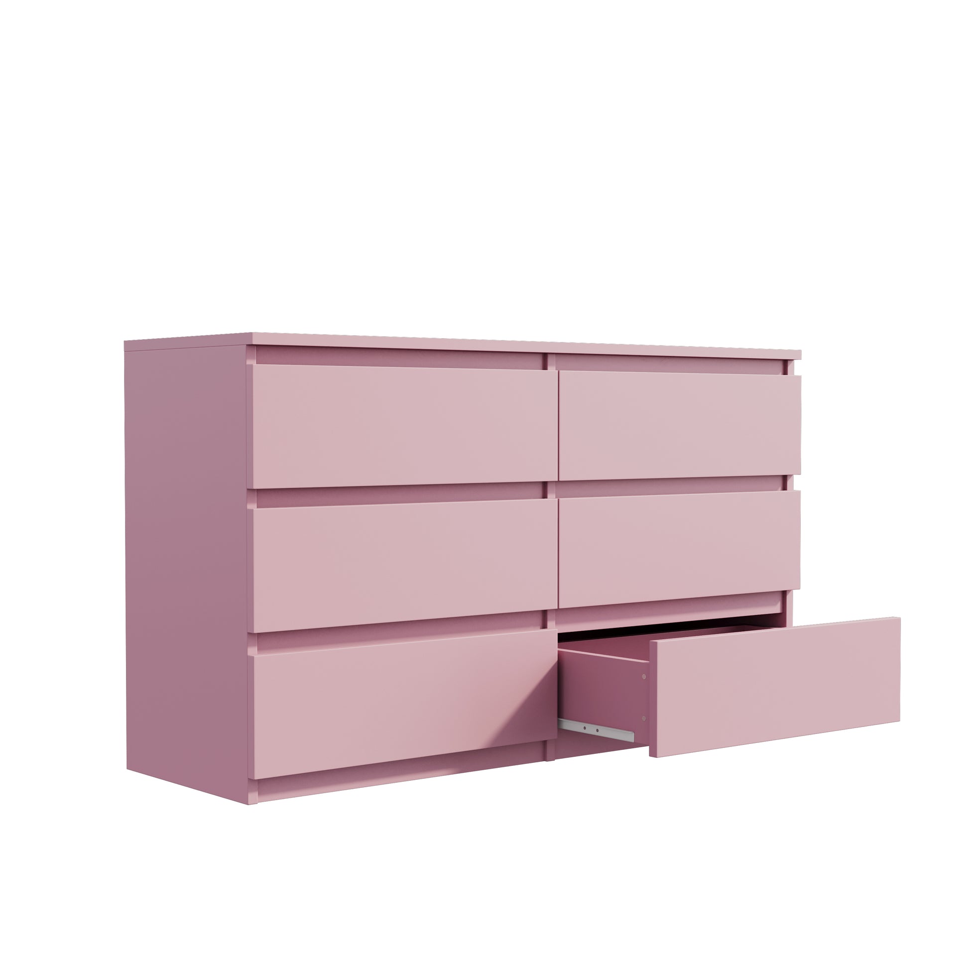 Pink  Large 6 drawers chest of drawer dressers table