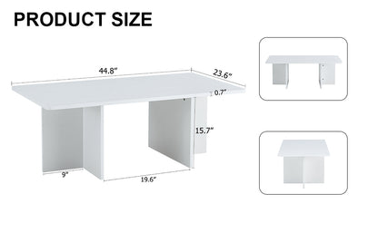 A modern and practical white coffee table. The coffee table is made of medium density fiberboard material, Suitable for living room, bedroom, and study. CT-2O