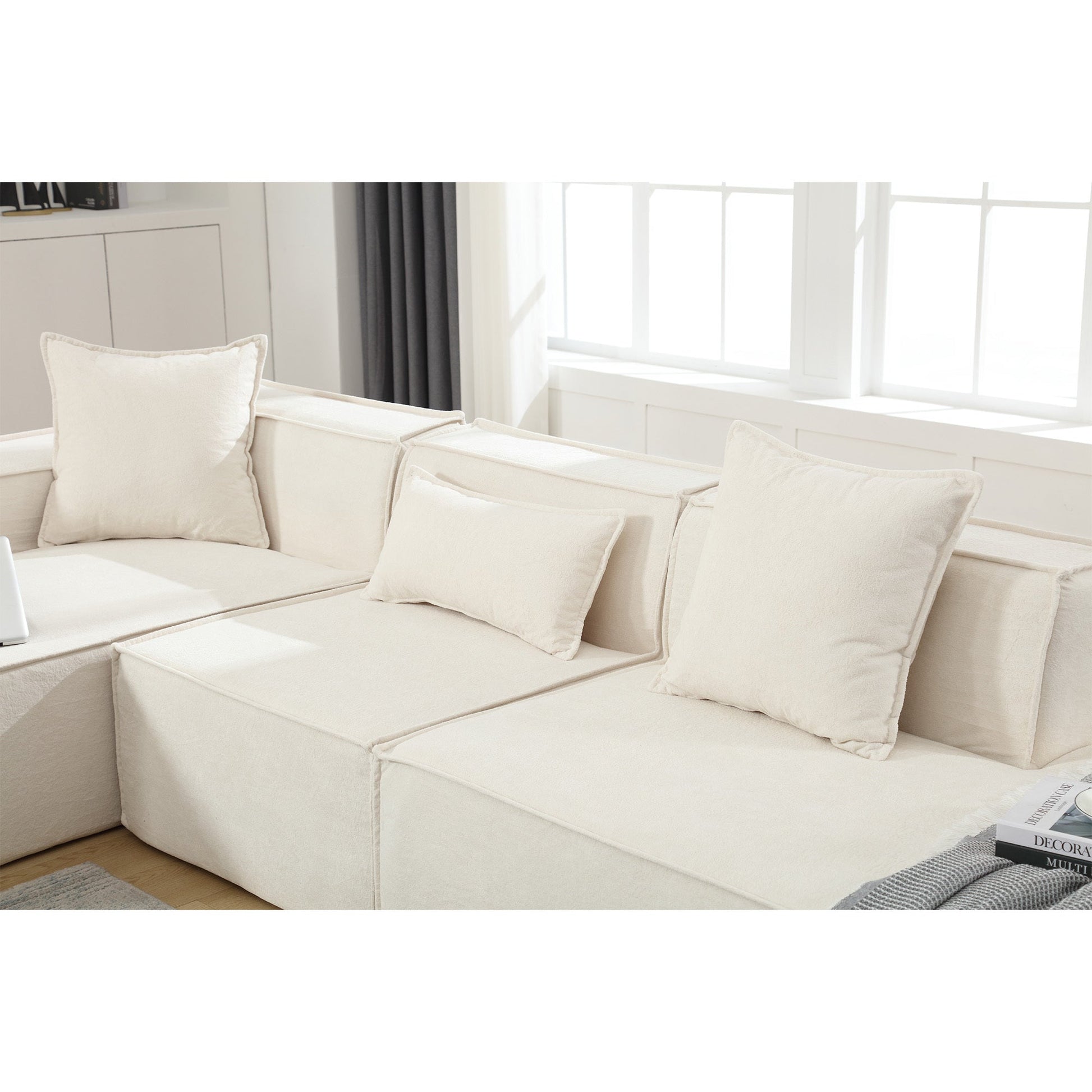 Modular Cloud Sofa Sectional, Free Combination, L-shaped