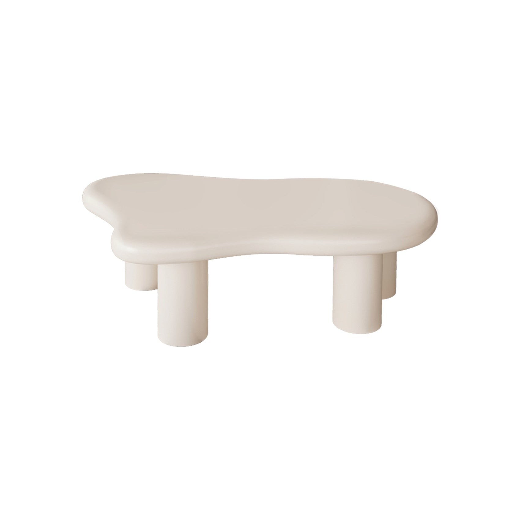 40 Inch Cream Cloud Shaped Coffee Table for Living Room