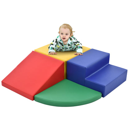 Soft Climb and Crawl Foam Playset, Safe Soft Foam Nugget Block for Infants, Preschools, Toddlers, Kids Crawling and Climbing Indoor Active Play Structure