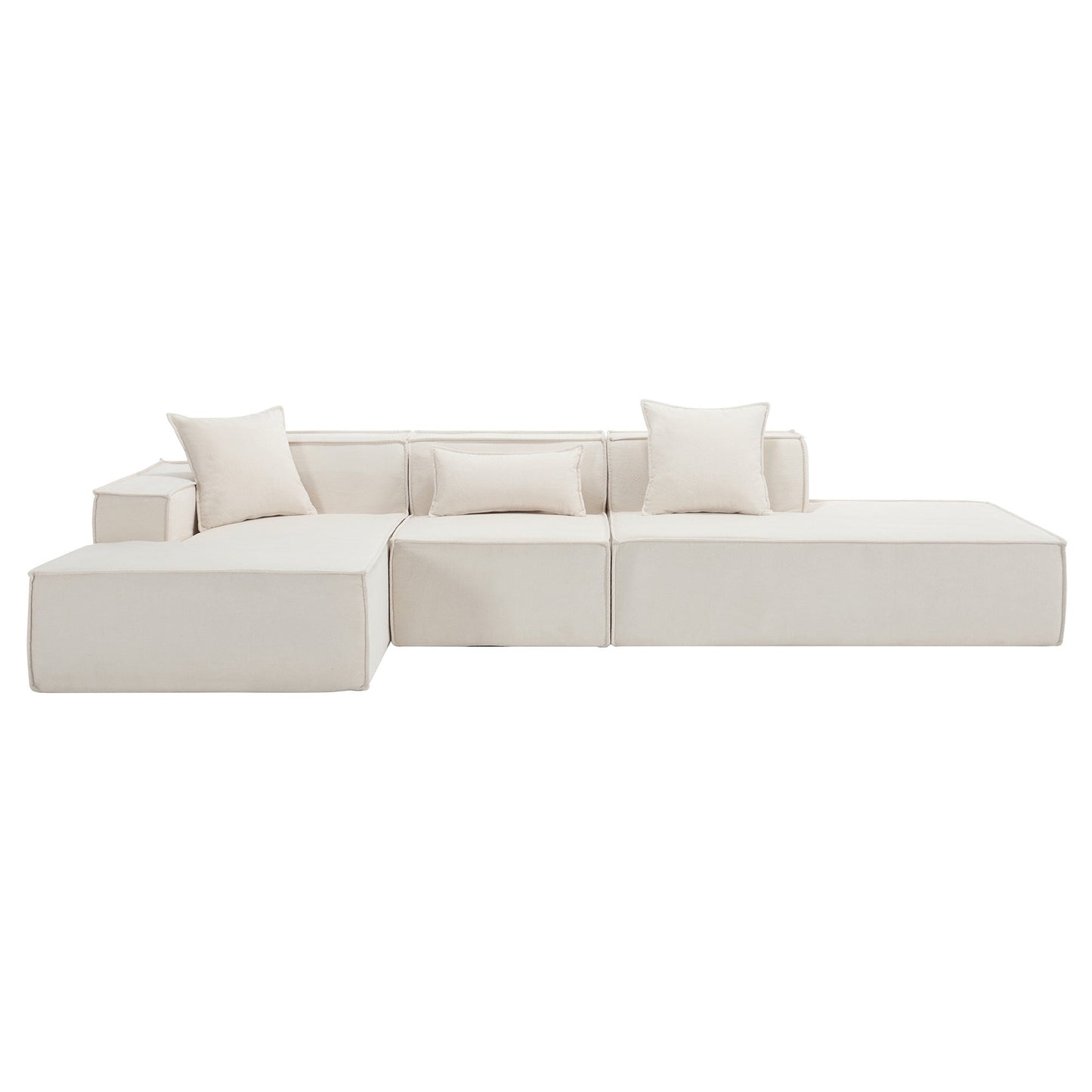 Modular Cloud Sofa Sectional, Free Combination, L-shaped