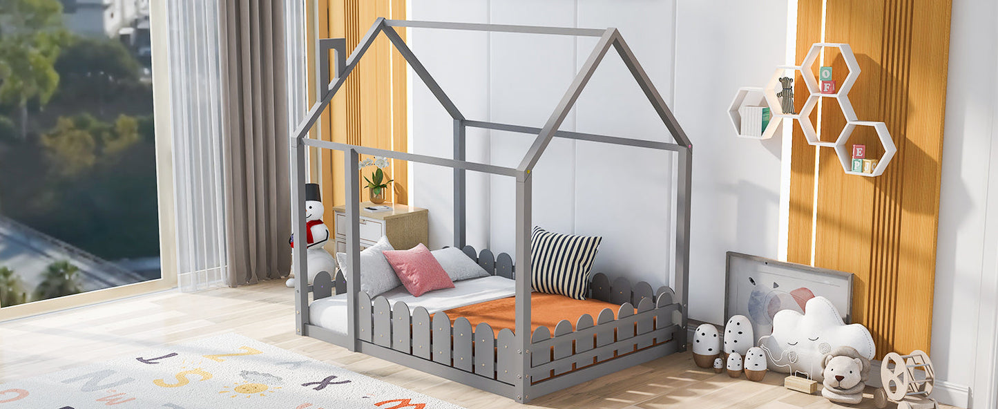 Full Size Wood Bed House Bed Frame