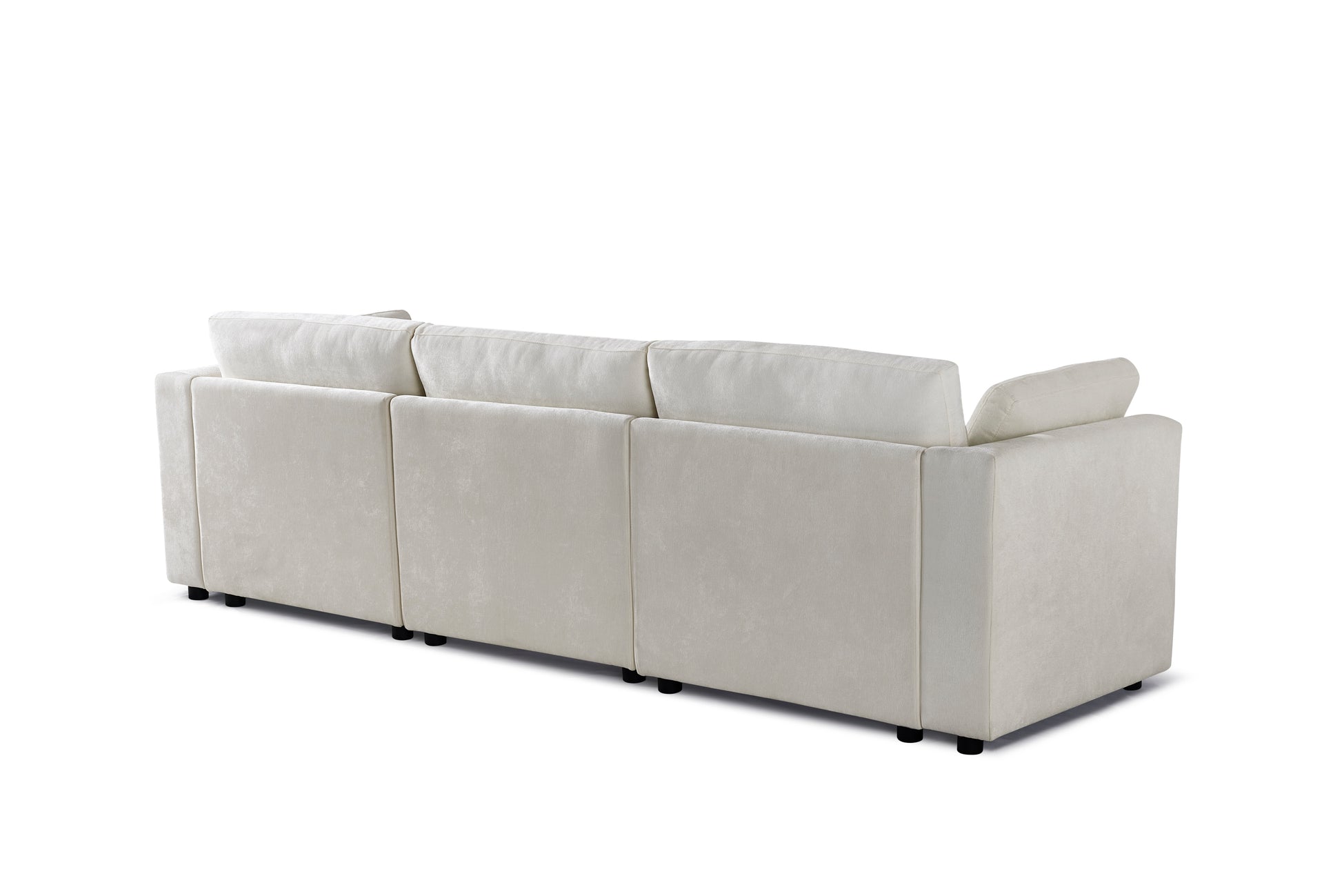 modular sofa white chenille fabric,  simple and grand, the seat and back is very soft. this is also a KNOCK DOWN sofa