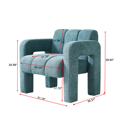 31.10" Wide Boucle Upholstered Accent Chair