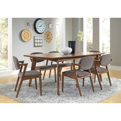 Dark Walnut and Grey Dining Chair (Set of 2)