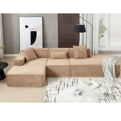 Modular Cloud Sofa Sectional, Free Combination, L-shaped