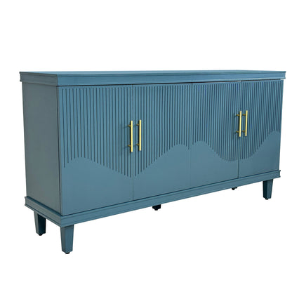 59.84''Large Size 4-Door Cabinet, Same as Living Room, Kitchen, Bedroom, Hallway (blue)