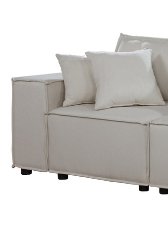 Jenson 99" Modular Sectional Sofa in Beige Linen