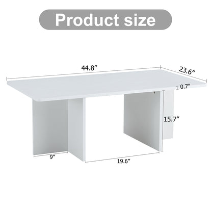 A modern and practical white coffee table. The coffee table is made of medium density fiberboard material, Suitable for living room, bedroom, and study. CT-2O